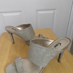 Beautiful silver sandals look great with a cocktail dress as well as elegant.